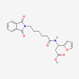 3-{[6-(1,3-dioxo-1,3-dihydro-2H-isoindol-2-yl)hexanoyl]amino}-3-(furan-2-yl)propanoic acid