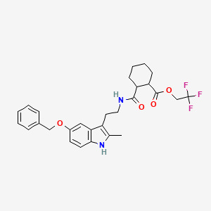 2,2,2-trifluoroethyl 2-({2-[5-(benzyloxy)-2-methyl-1H-indol-3-yl]ethyl}carbamoyl)cyclohexanecarboxylate