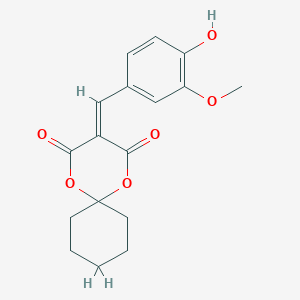 molecular formula C17H18O6 B15006616 3-(4-Hydroxy-3-methoxybenzylidene)-1,5-dioxaspiro[5.5]undecane-2,4-dione 