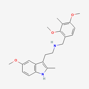 molecular formula C22H28N2O3 B15006635 (2,4-Dimethoxy-3-methyl-benzyl)-[2-(5-methoxy-2-methyl-1H-indol-3-yl)-ethyl]-amine 