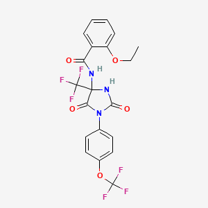 N-{2,5-dioxo-1-[4-(trifluoromethoxy)phenyl]-4-(trifluoromethyl)imidazolidin-4-yl}-2-ethoxybenzamide