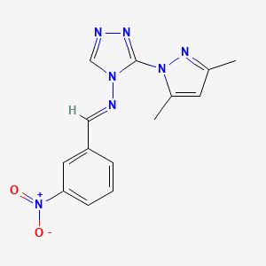 3-(3,5-dimethyl-1H-pyrazol-1-yl)-N-[(E)-(3-nitrophenyl)methylidene]-4H-1,2,4-triazol-4-amine