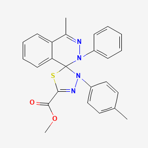 molecular formula C25H22N4O2S B15006660 methyl 4-methyl-3'-(4-methylphenyl)-2-phenyl-2H,3'H-spiro[phthalazine-1,2'-[1,3,4]thiadiazole]-5'-carboxylate 