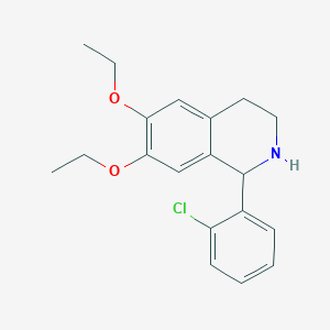 molecular formula C19H22ClNO2 B15006685 1-(2-Chlorophenyl)-6,7-diethoxy-1,2,3,4-tetrahydroisoquinoline 