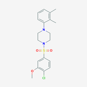 molecular formula C19H23ClN2O3S B15006697 1-[(4-Chloro-3-methoxyphenyl)sulfonyl]-4-(2,3-dimethylphenyl)piperazine 