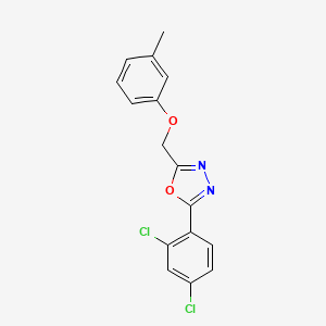 2-(2,4-Dichlorophenyl)-5-[(3-methylphenoxy)methyl]-1,3,4-oxadiazole