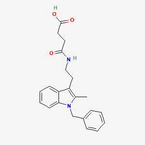 molecular formula C22H24N2O3 B15006779 4-{[2-(1-benzyl-2-methyl-1H-indol-3-yl)ethyl]amino}-4-oxobutanoic acid 