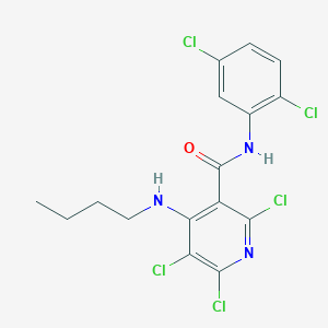 molecular formula C16H14Cl5N3O B15006807 4-(butylamino)-2,5,6-trichloro-N-(2,5-dichlorophenyl)pyridine-3-carboxamide 