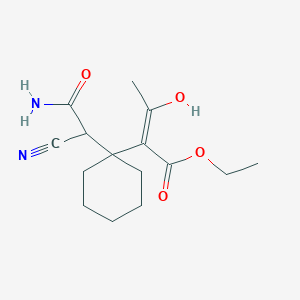 ethyl (2Z)-2-[1-(2-amino-1-cyano-2-oxoethyl)cyclohexyl]-3-hydroxybut-2-enoate