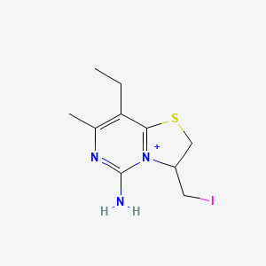 5-Amino-8-ethyl-3-(iodomethyl)-7-methyl-2,3-dihydro[1,3]thiazolo[3,2-c]pyrimidin-4-ium