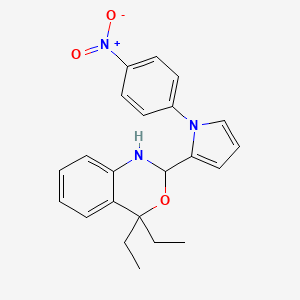 4,4-Diethyl-2-[1-(4-nitro-phenyl)-1H-pyrrol-2-yl]-1,4-dihydro-2H-benzo[d][1,3]oxazine