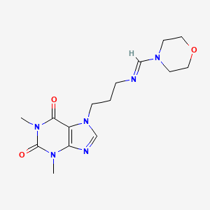 molecular formula C15H22N6O3 B15006854 1,3-dimethyl-7-(3-{[(Z)-morpholin-4-ylmethylidene]amino}propyl)-3,7-dihydro-1H-purine-2,6-dione 