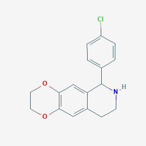 molecular formula C17H16ClNO2 B15006886 6-(4-Chlorophenyl)-2,3,6,7,8,9-hexahydro[1,4]dioxino[2,3-g]isoquinoline 