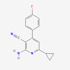 2-Amino-6-cyclopropyl-4-(4-fluorophenyl)pyridine-3-carbonitrile