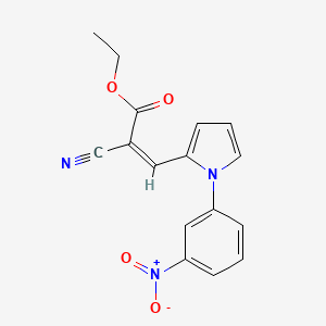 molecular formula C16H13N3O4 B15006959 ethyl (2Z)-2-cyano-3-[1-(3-nitrophenyl)-1H-pyrrol-2-yl]prop-2-enoate 