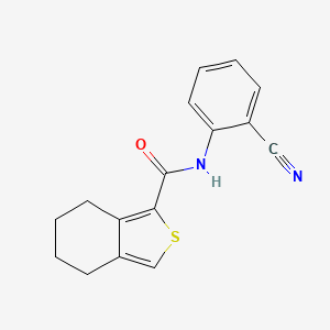 molecular formula C16H14N2OS B15006963 N-(2-cyanophenyl)-4,5,6,7-tetrahydro-2-benzothiophene-1-carboxamide 