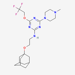 N-[2-(1-adamantyloxy)ethyl]-4-(4-methylpiperazin-1-yl)-6-(2,2,2-trifluoroethoxy)-1,3,5-triazin-2-amine