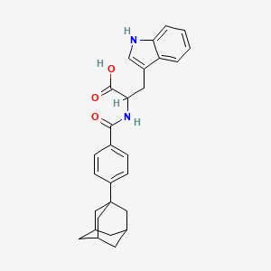 molecular formula C28H30N2O3 B15006981 2-{[4-(Adamantan-1-YL)phenyl]formamido}-3-(1H-indol-3-YL)propanoic acid 