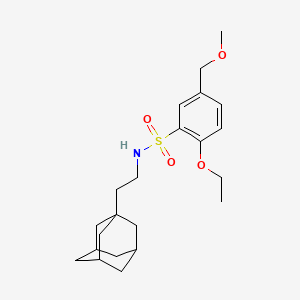 molecular formula C22H33NO4S B15007021 N-[2-(Adamantan-1-YL)ethyl]-2-ethoxy-5-(methoxymethyl)benzene-1-sulfonamide 