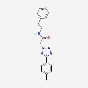 molecular formula C18H19N5O B15007046 2-[5-(4-methylphenyl)-2H-tetrazol-2-yl]-N-(2-phenylethyl)acetamide 