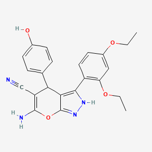 6-Amino-3-(2,4-diethoxyphenyl)-4-(4-hydroxyphenyl)-1,4-dihydropyrano[2,3-c]pyrazole-5-carbonitrile