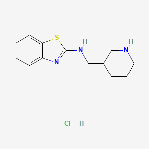 molecular formula C13H18ClN3S B1500706 Benzothiazol-2-yl-piperidin-3-ylmethyl-amine hydrochloride CAS No. 1185314-67-3