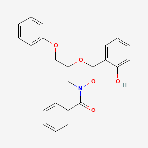 2-[2-Benzoyl-4-(phenoxymethyl)-1,5,2-dioxazinan-6-yl]phenol