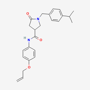 molecular formula C24H28N2O3 B15007070 5-Oxopyrrolidine-3-carboxamide, 1-(4-isopropylbenzyl)-N-(4-allyloxyphenyl)- 