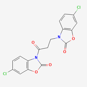 molecular formula C17H10Cl2N2O5 B15007078 3,3'-(1-oxopropane-1,3-diyl)bis(6-chloro-1,3-benzoxazol-2(3H)-one) 