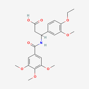 3-(4-Ethoxy-3-methoxyphenyl)-3-{[(3,4,5-trimethoxyphenyl)carbonyl]amino}propanoic acid