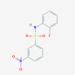 molecular formula C12H9FN2O4S B15007096 N-(2-fluorophenyl)-3-nitrobenzenesulfonamide 