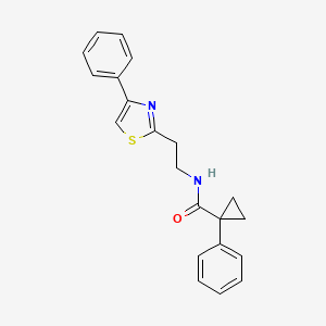 1-phenyl-N-[2-(4-phenyl-1,3-thiazol-2-yl)ethyl]cyclopropane-1-carboxamide