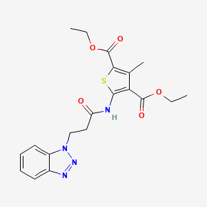 diethyl 5-{[3-(1H-1,2,3-benzotriazol-1-yl)propanoyl]amino}-3-methylthiophene-2,4-dicarboxylate