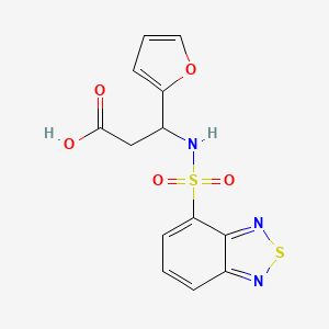 3-[(2,1,3-Benzothiadiazol-4-ylsulfonyl)amino]-3-(furan-2-yl)propanoic acid