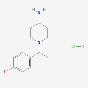 molecular formula C13H20ClFN2 B1500719 1-[1-(4-Fluoro-phenyl)-ethyl]-piperidin-4-ylamine hydrochloride CAS No. 1185310-22-8