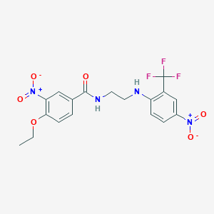 molecular formula C18H17F3N4O6 B15007195 4-ethoxy-3-nitro-N-(2-{[4-nitro-2-(trifluoromethyl)phenyl]amino}ethyl)benzamide 