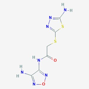 molecular formula C6H7N7O2S2 B15007203 N-(4-Amino-1,2,5-oxadiazol-3-yl)-2-[(5-amino-1,3,4-thiadiazol-2-yl)sulfanyl]acetamide 