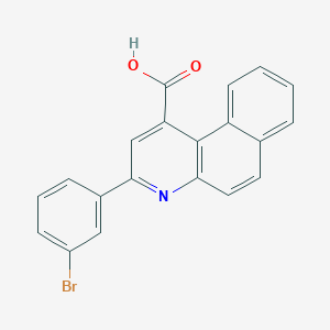 molecular formula C20H12BrNO2 B15007205 3-(3-Bromophenyl)benzo[f]quinoline-1-carboxylic acid 