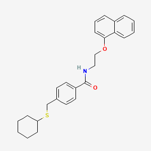 4-[(cyclohexylsulfanyl)methyl]-N-[2-(naphthalen-1-yloxy)ethyl]benzamide