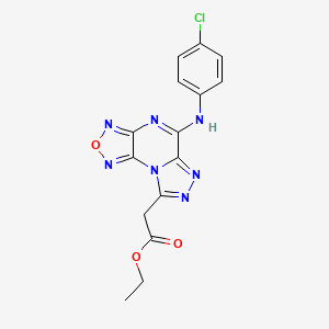 [5-(4-Chloro-phenylamino)-2-oxa-1,3,4,6,7,8a-hexaaza-as-indacen-8-yl]-acetic acid ethyl ester