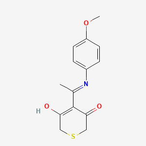 4-{1-[(4-methoxyphenyl)amino]ethylidene}-2H-thiopyran-3,5(4H,6H)-dione