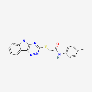 N-(4-methylphenyl)-2-[(5-methyl-5H-[1,2,4]triazino[5,6-b]indol-3-yl)sulfanyl]acetamide