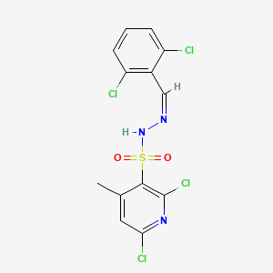 2,6-dichloro-N'-[(Z)-(2,6-dichlorophenyl)methylidene]-4-methylpyridine-3-sulfonohydrazide