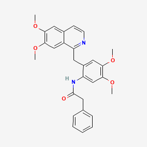 molecular formula C28H28N2O5 B15007259 N-{2-[(6,7-dimethoxyisoquinolin-1-yl)methyl]-4,5-dimethoxyphenyl}-2-phenylacetamide 