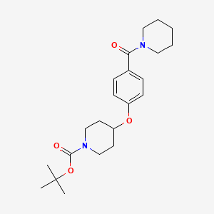 4-[4-(Piperidine-1-carbonyl)-phenoxy]-piperidine-1-carboxylic acid tert-butyl ester