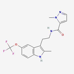 1-methyl-N-{2-[2-methyl-5-(trifluoromethoxy)-1H-indol-3-yl]ethyl}-1H-pyrazole-5-carboxamide