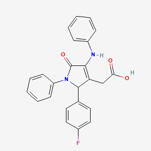 2,5-Dihydro-2-(4-fluorophenyl)-5-oxo-1-phenyl-4-(phenylamino)-1H-pyrrole-3-acetic acid