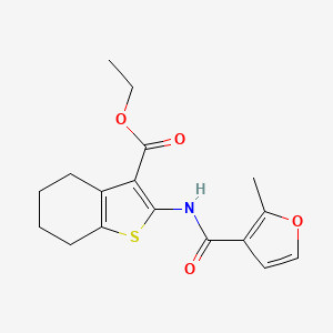 molecular formula C17H19NO4S B15007319 Ethyl 2-{[(2-methylfuran-3-yl)carbonyl]amino}-4,5,6,7-tetrahydro-1-benzothiophene-3-carboxylate 