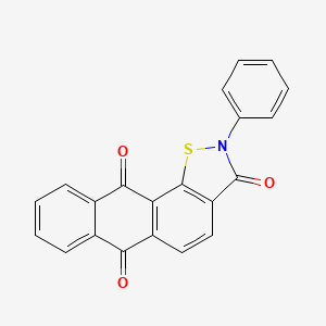 molecular formula C21H11NO3S B15007323 2-Phenylnaphtho[2,3-g][1,2]benzothiazole-3,6,11-trione 