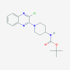 molecular formula C18H23ClN4O2 B1500733 [1-(3-Chloro-quinoxalin-2-yl)-piper idin-4-yl]-carbamic acid tert-butyl ester CAS No. 939986-90-0